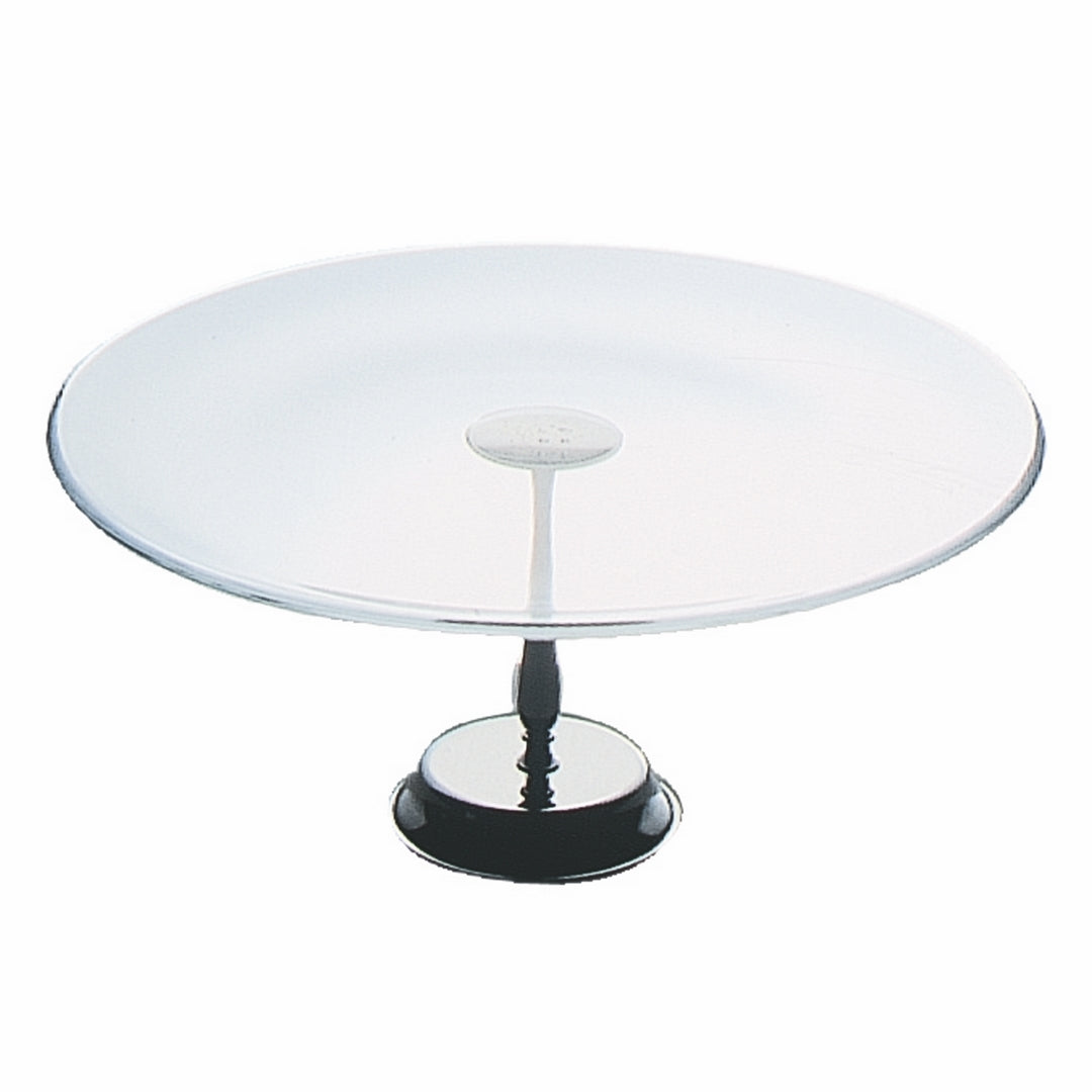 Glass Cake Plate With Base; H: 6-1/4" D:12-3/4"