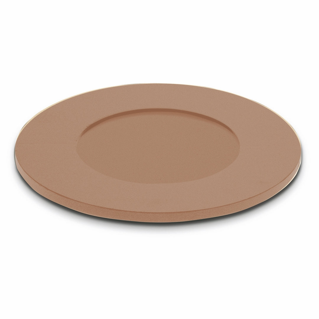 Wenge Wood Finish Round Charger; D: 13" Walnut