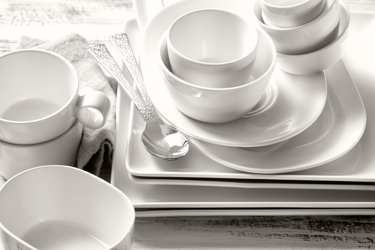 Maastricht Porselein Bord Lux 047 29 x 29 cm Offwhite