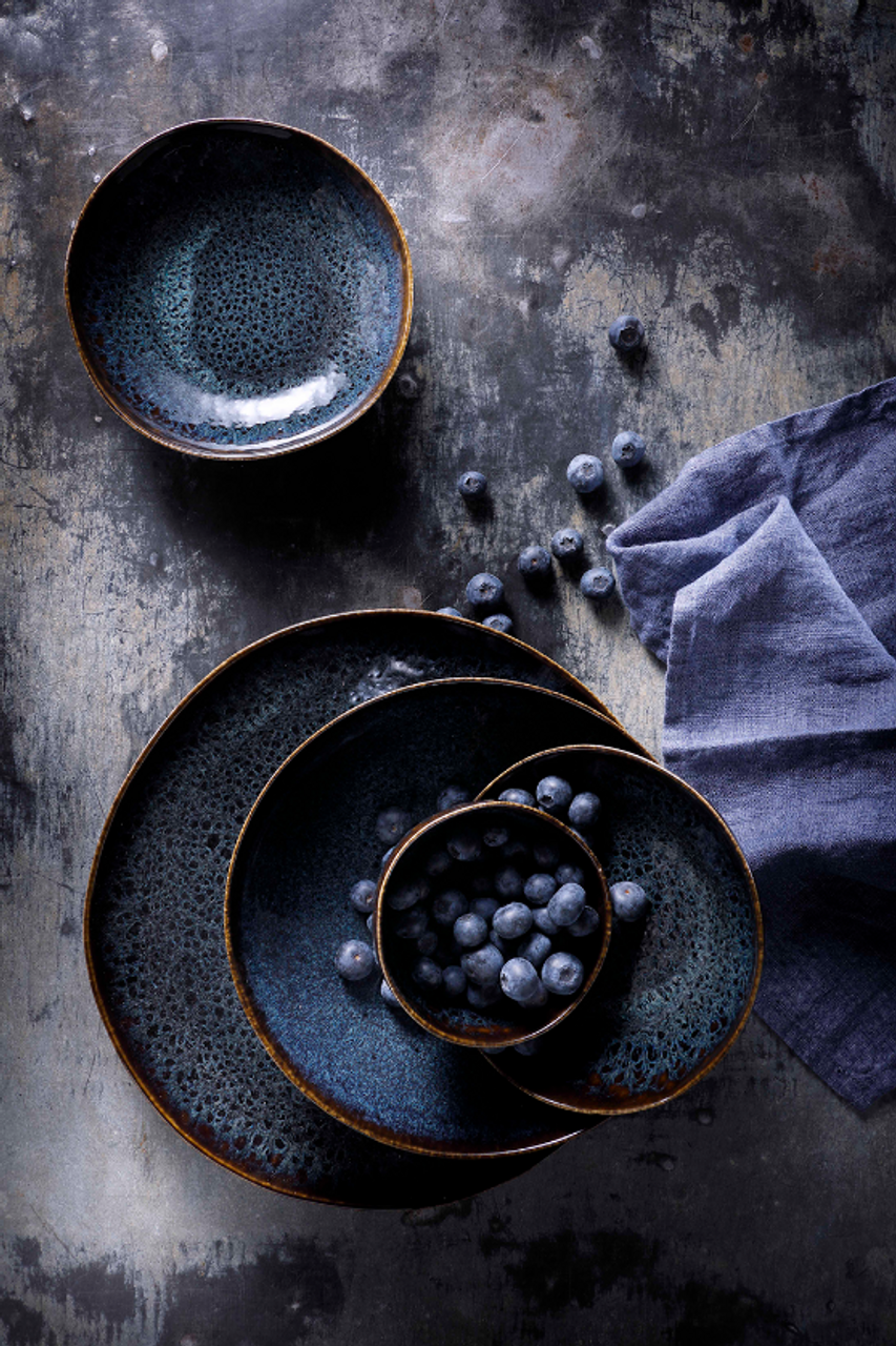 Palmer plate deep Eccentric 22 cm Stoneware Blue
