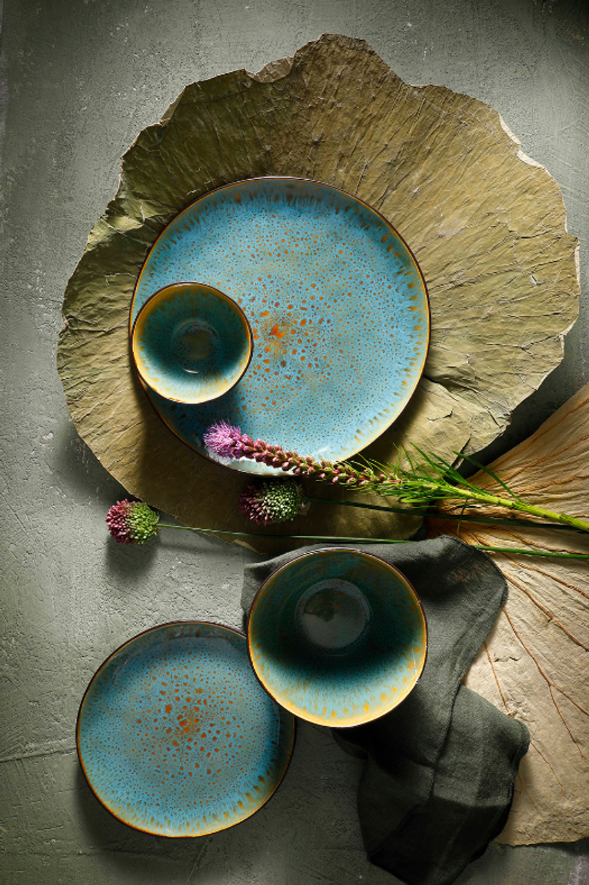 Palmer Bowl Lotus 8 cm 12 cl Stoneware Turquoise