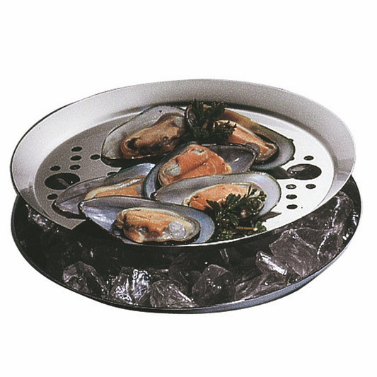 Round Individual Seafood Presentation With Grill;  D: 8-5/8" C: 50-3/4 Oz.