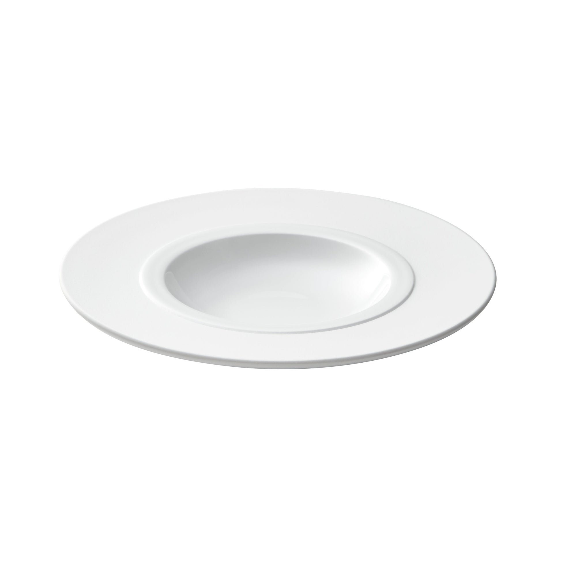 Round shallow bowl w/wide-rim - ext. 9" 1/16 - int. 4 1/2" - White 9" 1/16