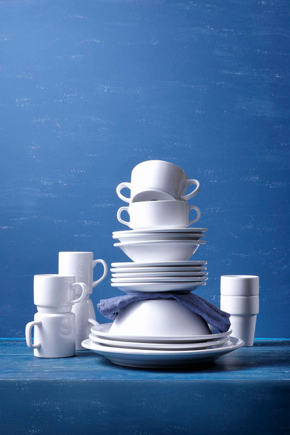 Mammoet plate narrow rim Budgetline 16 cm Porcelain White