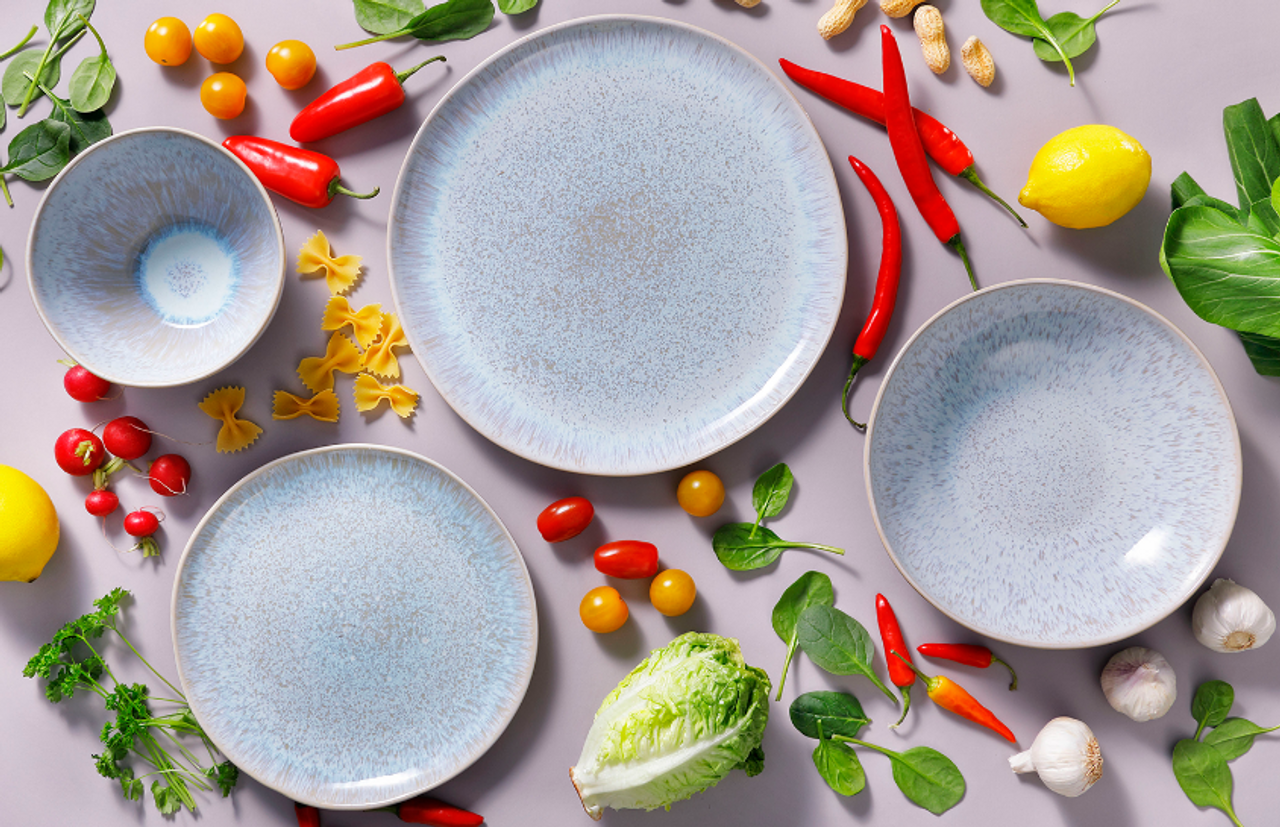 Palmer plate deep Light Blue Sea 22 cm Stoneware Blue