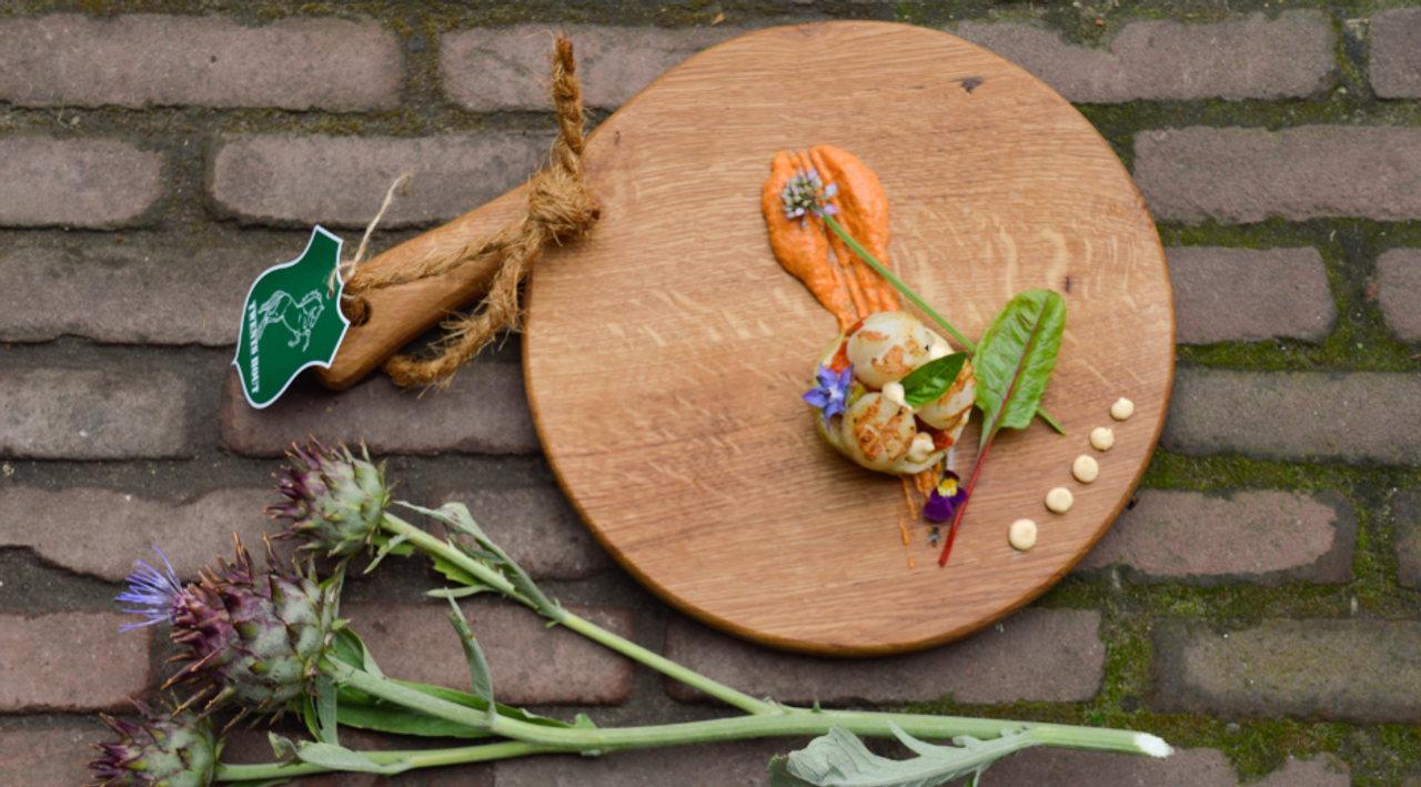 Twents Hout Tapasplank Food Safe 38 x 30 cm Hout Bruin