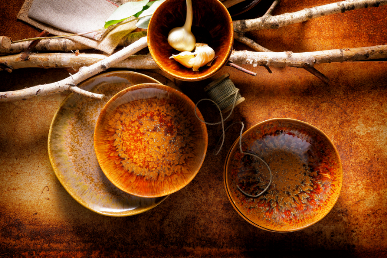 Palmer Bord diep Forest Rustique 21 cm Stoneware Bruin