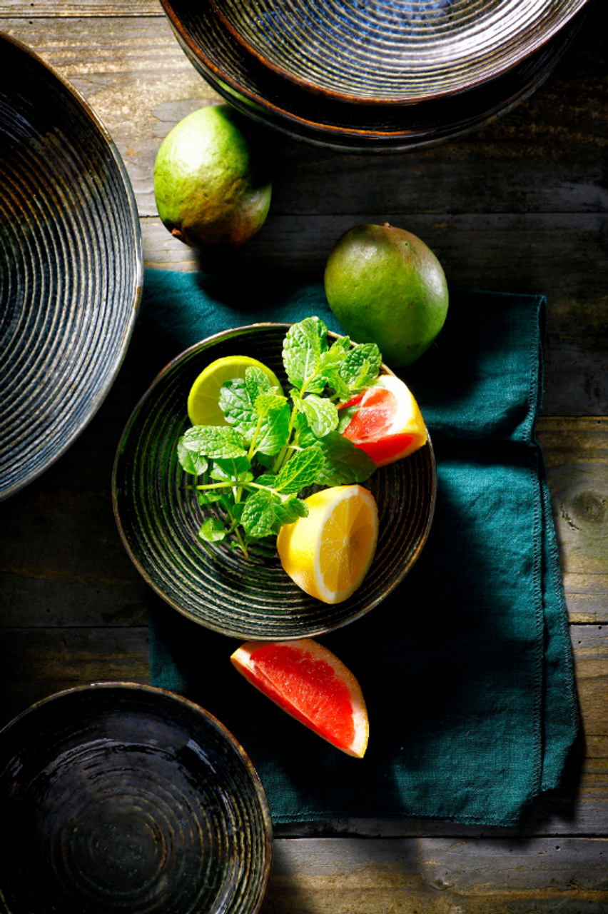 Palmer Bord diep coupe Metallic 26 cm Stoneware Groen