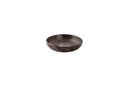 palmer-bord-diep-coupe-metallic-15-cm-bruin-stoneware-1-stuk_