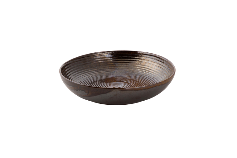 palmer-bord-diep-coupe-metallic-26-cm-bruin-stoneware-1-stuk_