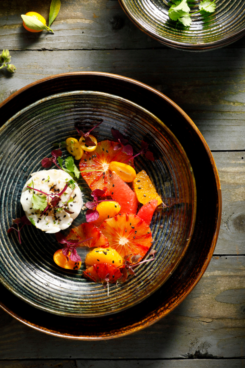 Palmer Bord diep coupe Metallic 26 cm Stoneware Bruin