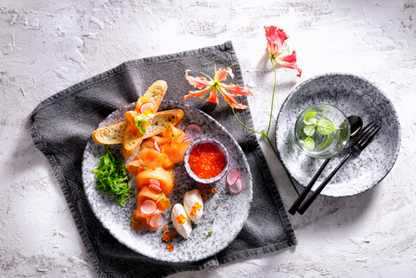 Palmer Bord Rocks 31 x 27 cm Porselein Zwart