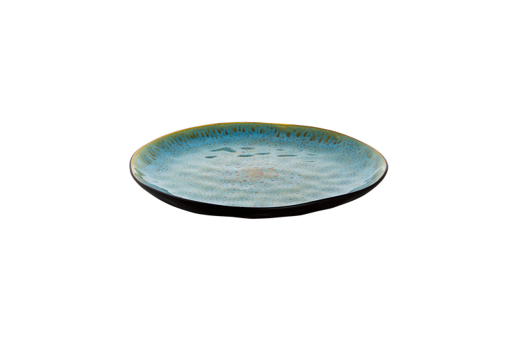 palmer-bord-lotus-27-5-cm-turquoise-zwart-stoneware-1-stuk_