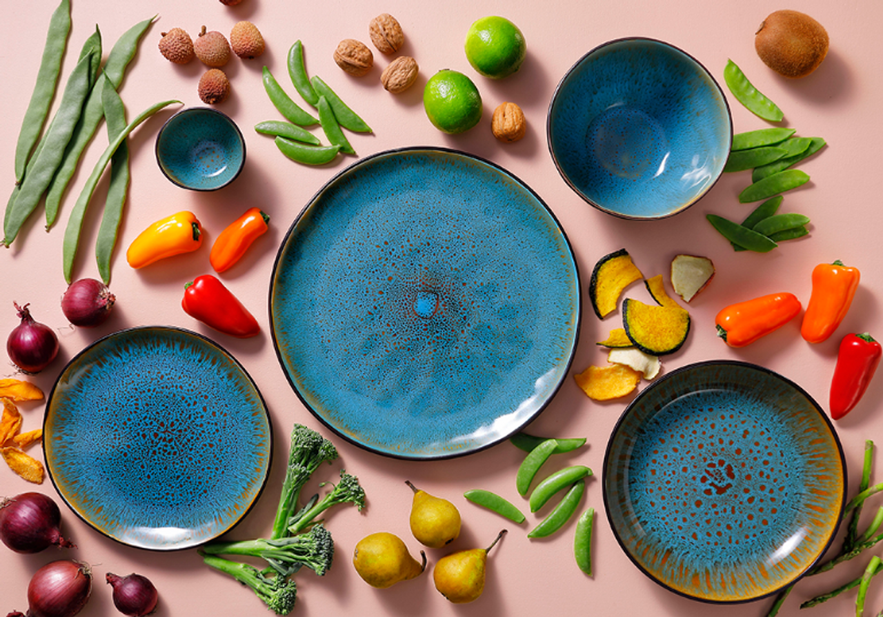 Palmer Bowl Lotus 8 cm 12 cl Stoneware Turquoise