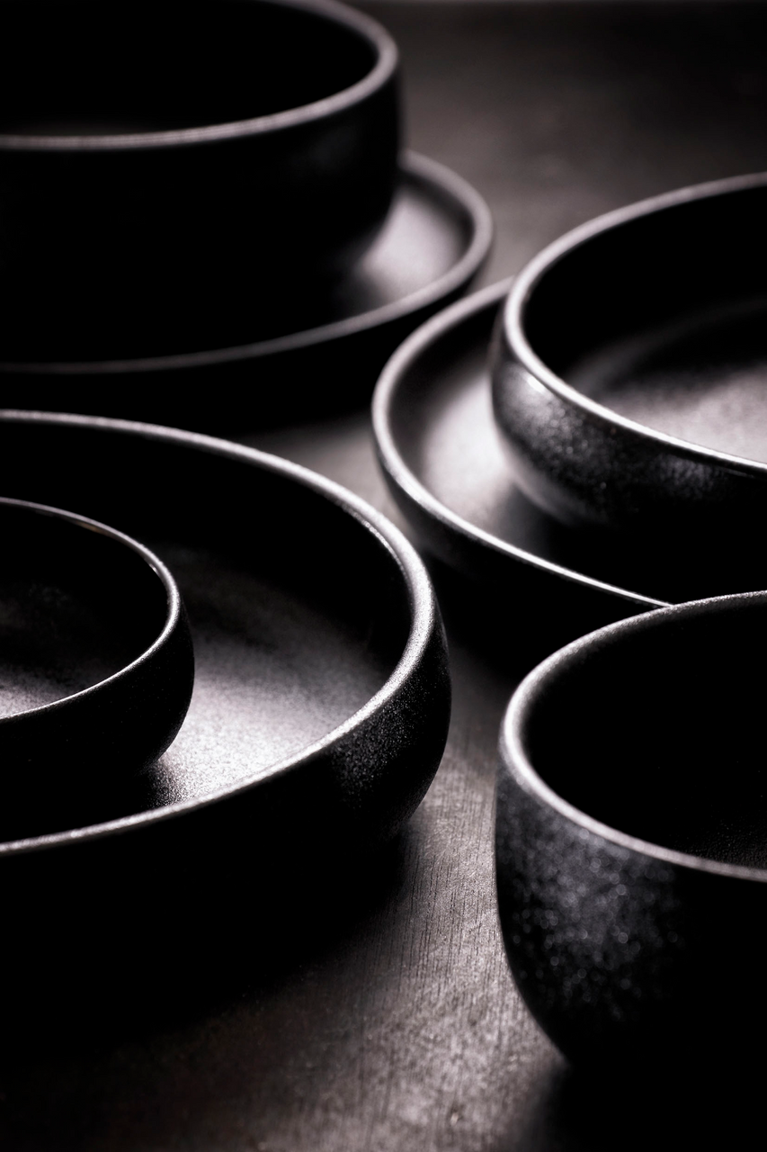 Maastricht Porselein Schaal Universe 11 cm 45 cl Zwart