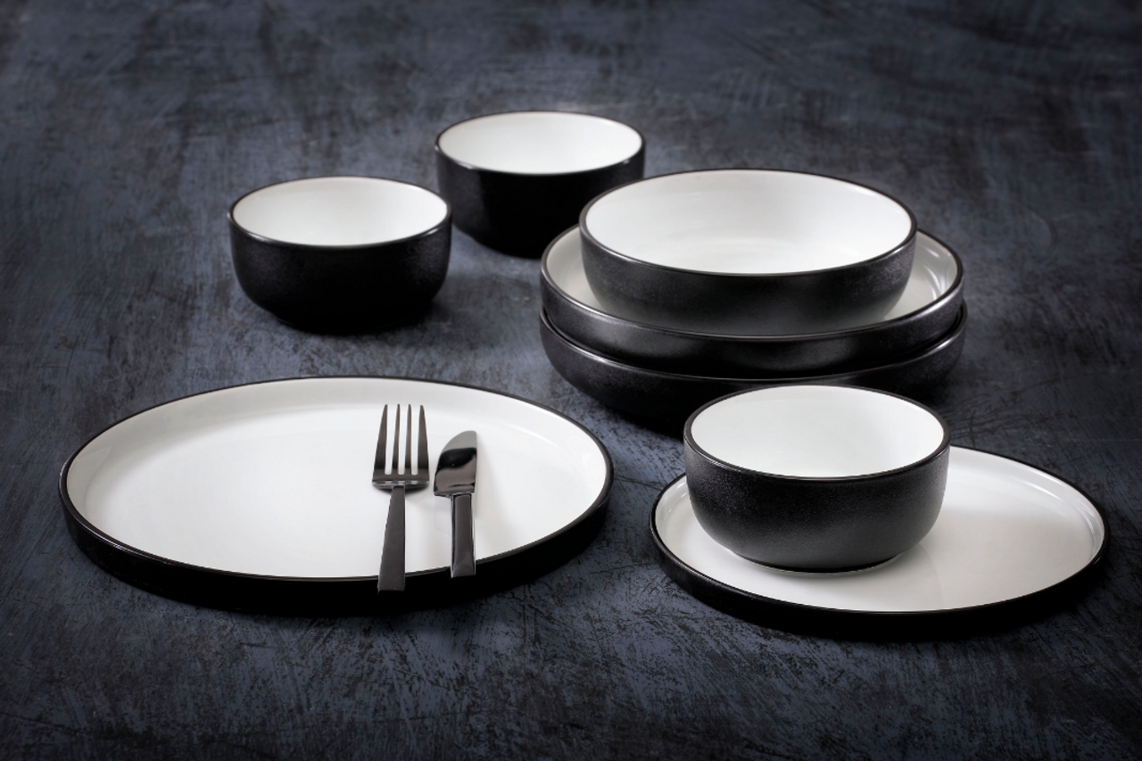 Maastricht Porselein plate Cosmic 20 cm White Black