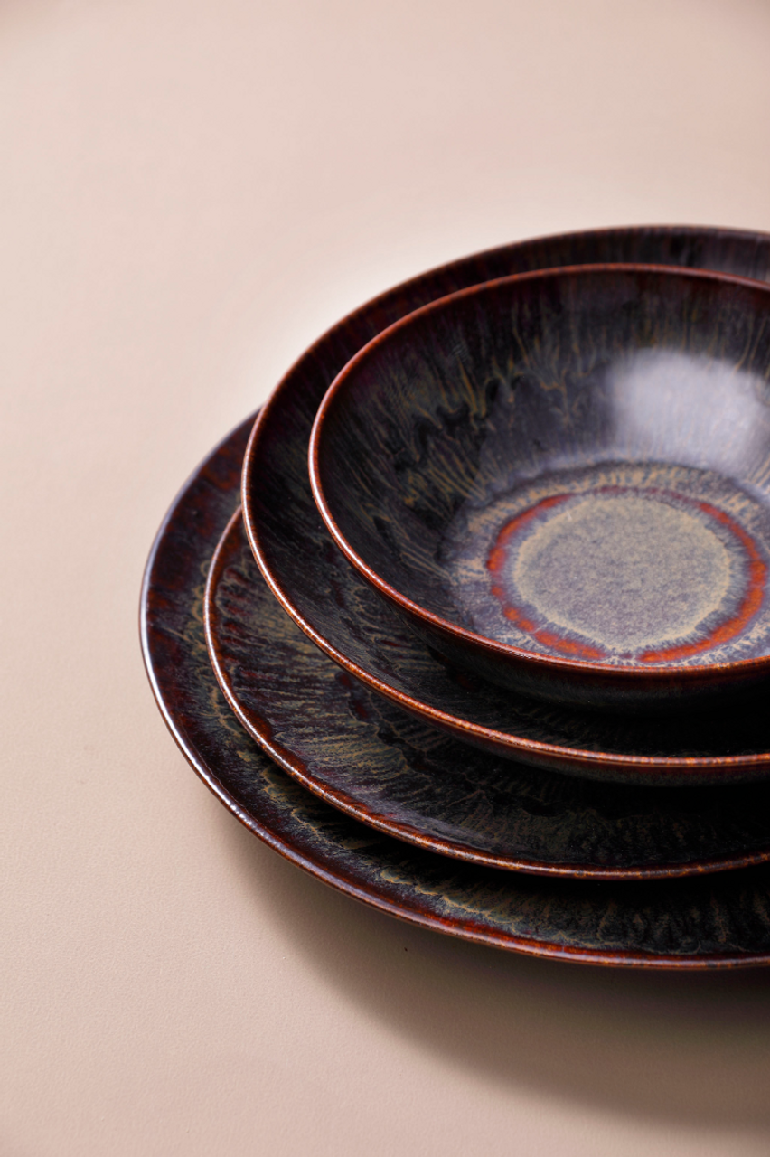 Palmer Schaal Victory 24 cm Stoneware Bruin