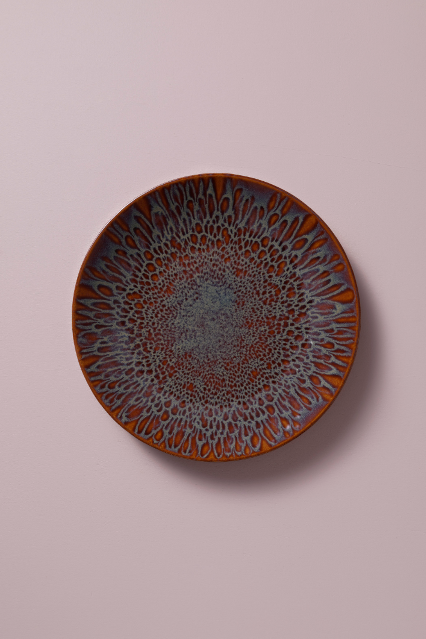 Palmer Bord coupe Magmatic 27 cm Stoneware Bruin