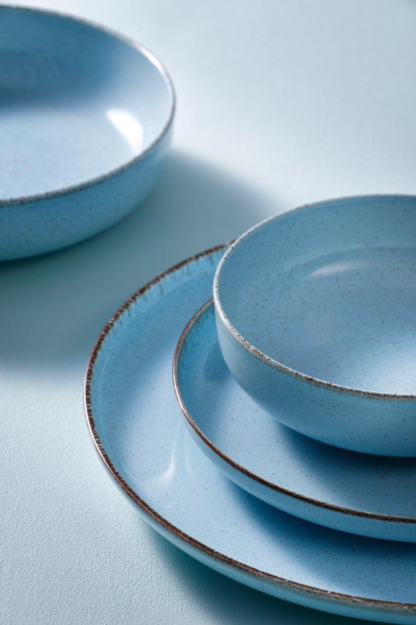 Palmer Bord diep Antigo 19 cm Porselein Lichtblauw