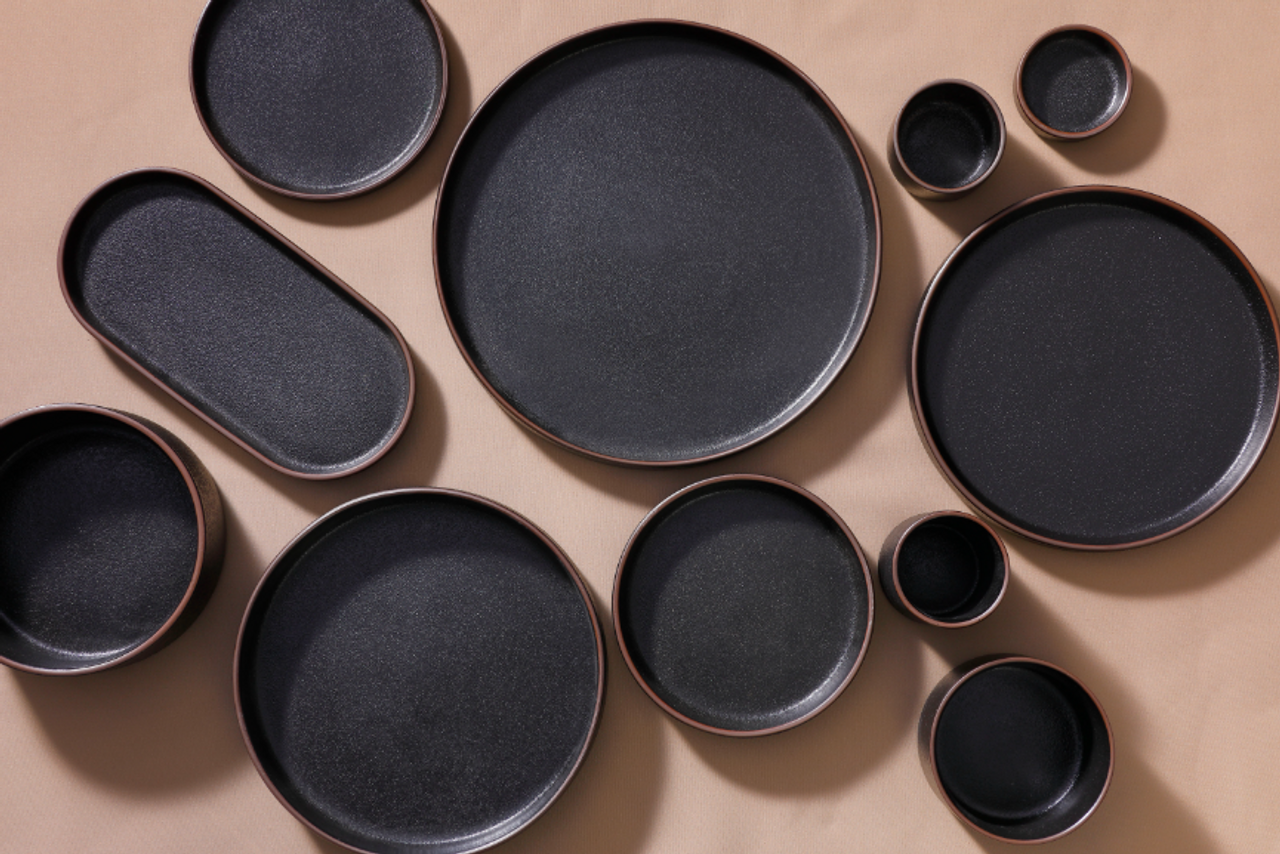 Maastricht Porselein plate High Cafe ir 15 cm Black