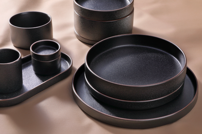 Maastricht Porselein plate Oval Cafe Noir 22 x 11 cm Black