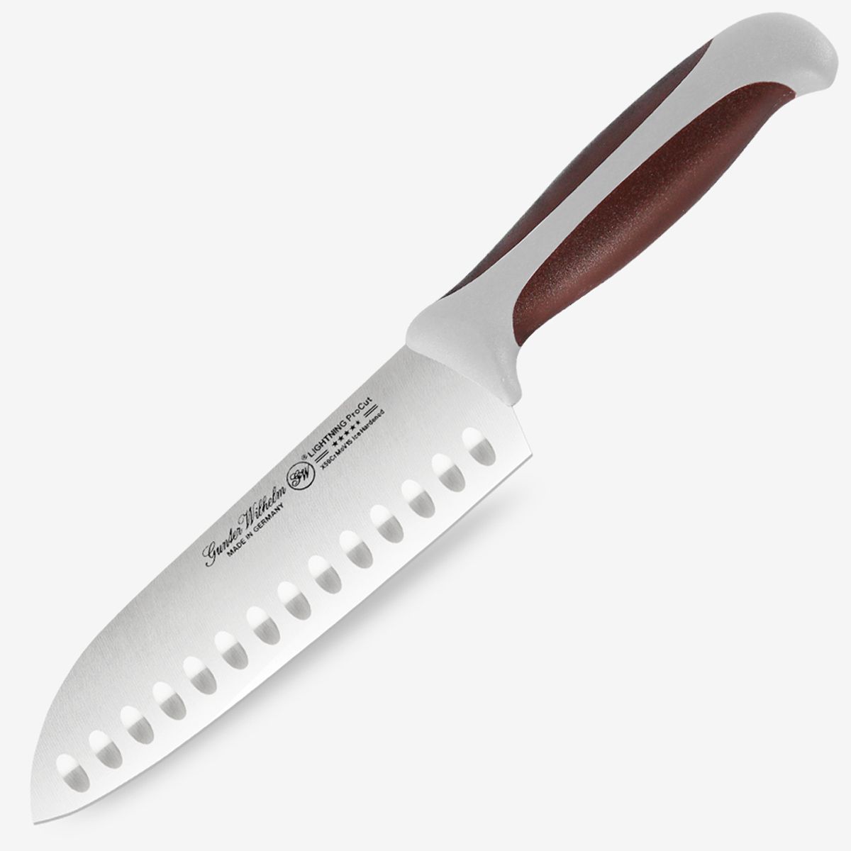 Ніж Gunter Wilhelm Thunder Santoku, 7 дюймів | Коричнево-сіра ручка з ABS-пластику Артикул: 10-115-0407 