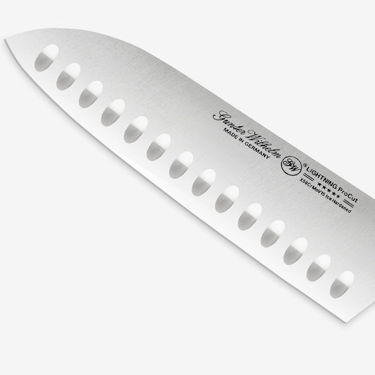 Ніж Gunter Wilhelm Thunder Santoku, 7 дюймів | Коричнево-сіра ручка з ABS-пластику Артикул: 10-115-0407 