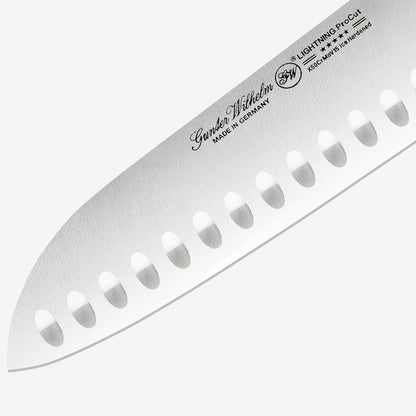 Ніж Gunter Wilhelm Thunder Santoku, 7 дюймів | Коричнево-сіра ручка з ABS-пластику Артикул: 10-115-0407 