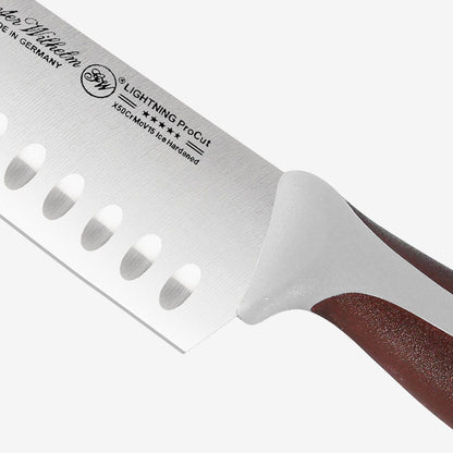 Ніж Gunter Wilhelm Thunder Santoku, 7 дюймів | Коричнево-сіра ручка з ABS-пластику Артикул: 10-115-0407 