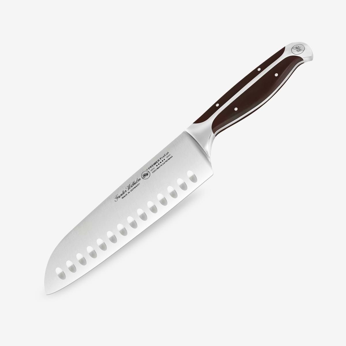 Ніж Gunter Wilhelm Thunder Santoku, 7 дюймів | Ручка з темно-коричневого ABS-пластику Артикул: 30-315-0407 