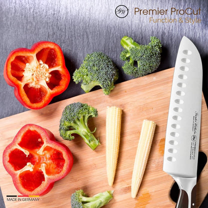 Ніж Gunter Wilhelm Thunder Santoku, 7 дюймів | Ручка з темно-коричневого ABS-пластику Артикул: 30-315-0407 
