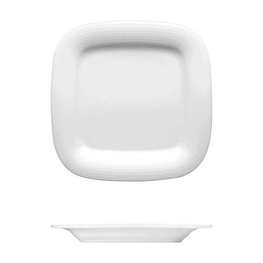 Square Plate | Catalog Number: 010 0035 | Dimensions: 7 3/4 in (19 cm)